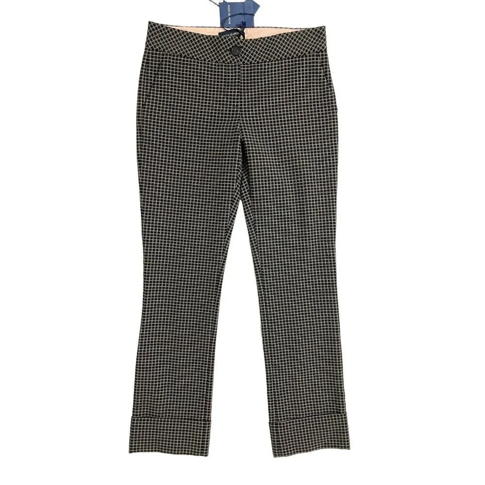 Piazza Sempione Scarlett Straight Leg Ankle Crop Pant Black SZ 38 IT NWT $495 - Picture 3 of 9